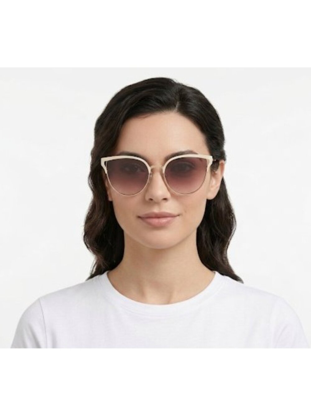 New York & Company Women's Womens Metal Cat Eye Sunglasses NWT